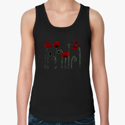 Женская майка с принтом Маки