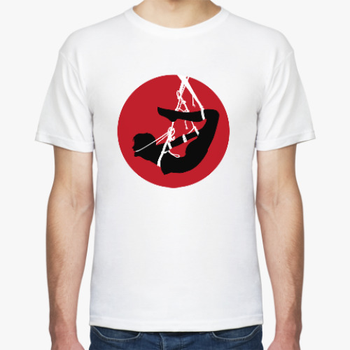 Футболка с принтом Силуэт связанной девушки #6 от M&K ART