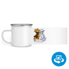 Кружка металлическая белая (круговая запечатка)