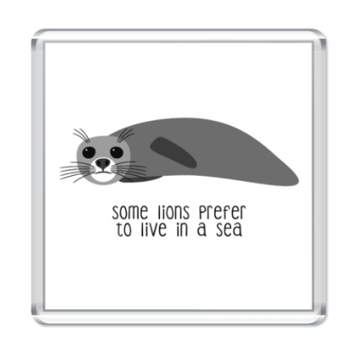 Магнит с принтом Sea Lion