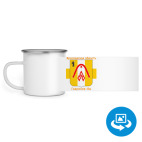 Кружка металлическая белая (круговая запечатка)