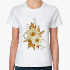 Классическая женская футболка Цветы