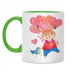 Двухцветная кружка Кролик