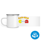 Кружка металлическая белая (круговая запечатка)