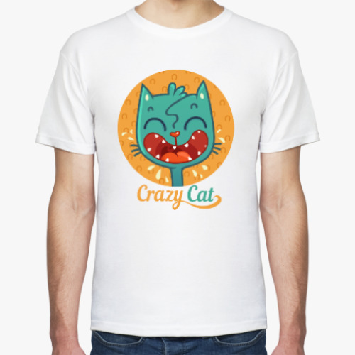 Футболка с принтом Crazy Cat