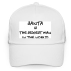 Кепка / бейсболка, белая (печать) Santa is the sexiest man