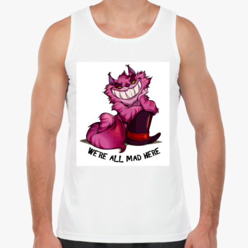 Майка с принтом Чеширский Кот