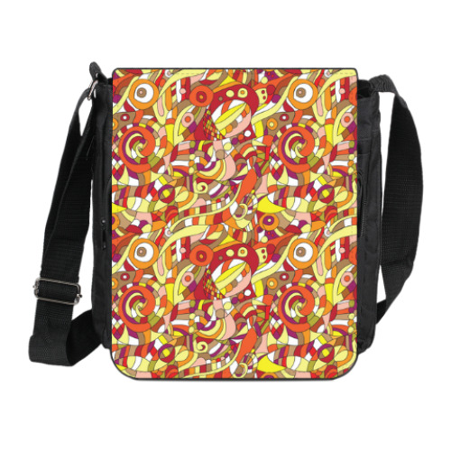 Сумка на плечо (мини-планшет) с принтом 'Оранжевое настроение'