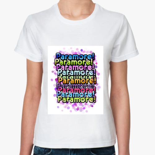 Классическая футболка с принтом  Paramore!