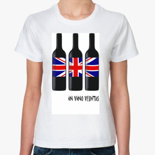 Классическая футболка с принтом Vino