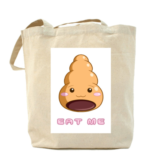 Сумка шоппер с принтом Шоколадный рогалик