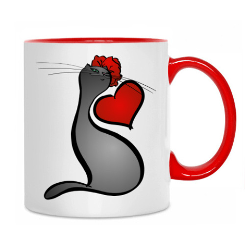 Кружка с принтом Люблю!