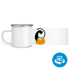 Кружка металлическая белая (круговая запечатка)