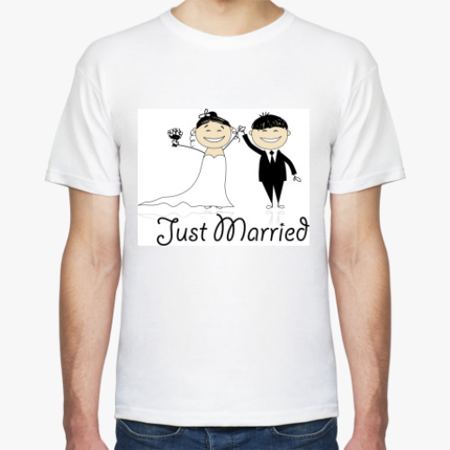 Футболка с принтом Just Married