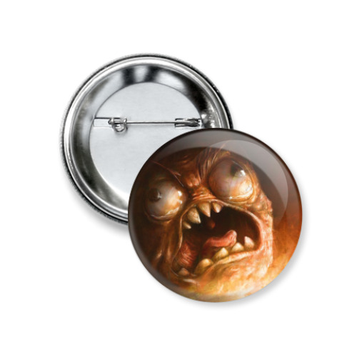 Значок 37мм с принтом FFUUUU face или Ffruustration