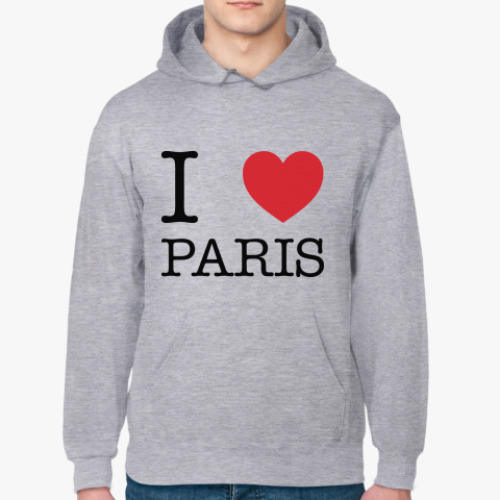 Толстовка худи с принтом I love Paris