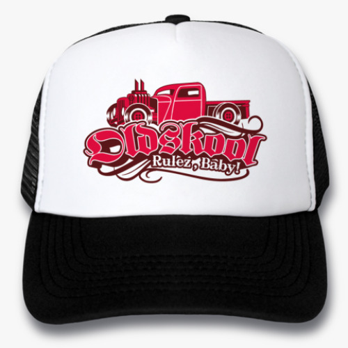 Кепка-тракер с принтом  OLDSKOOL