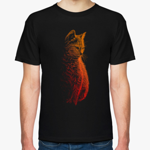 Футболка с принтом Абстрактный кот