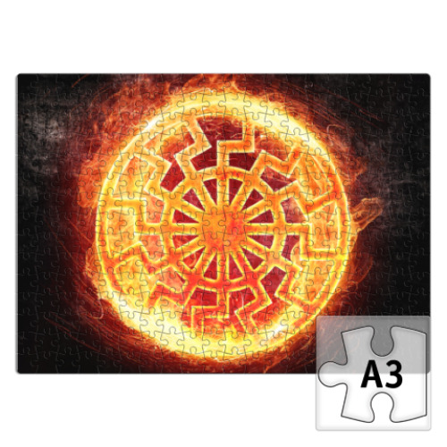 Пазл с принтом Коловрат в огне