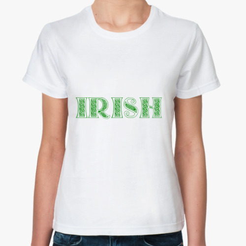 Классическая футболка с принтом IRISH