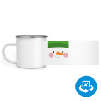 Кружка металлическая белая (круговая запечатка)