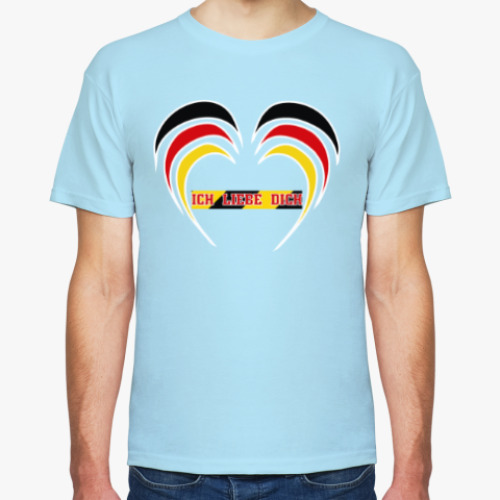 Футболка с принтом Я люблю тебя по-немецки