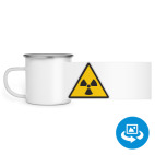 Кружка металлическая белая (круговая запечатка)