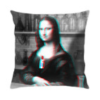 Подушка 35x35 см с цветной обратной стороной Mona Lisa Leonardo da Vinci
