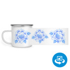 Кружка металлическая белая (круговая запечатка)