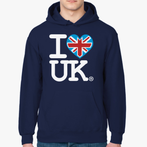 Толстовка худи с принтом UK
