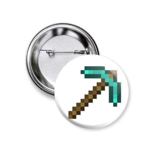 Значок 37мм с принтом  Diamond pickaxe