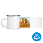 Кружка металлическая белая (круговая запечатка)