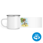 Кружка металлическая белая (круговая запечатка)