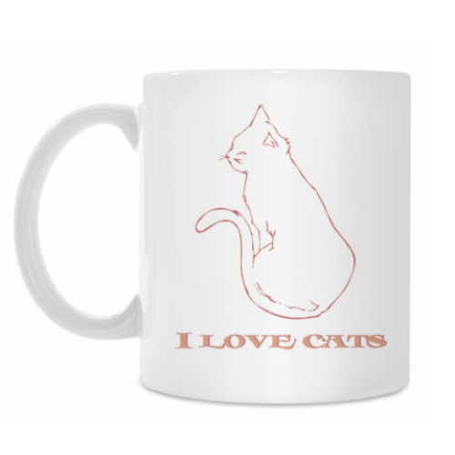 Кружка с принтом Кошка