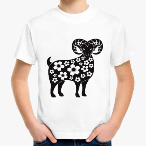 Детская футболка с принтом Год Козы