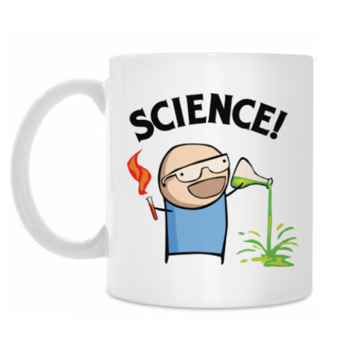 Кружка с принтом Science! Ботан