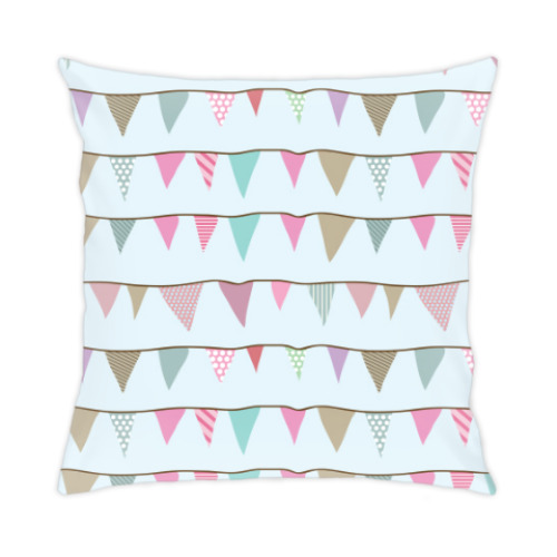 Подушка с принтом Узорные флаги