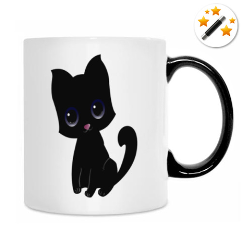 Кружка-хамелеон с принтом Kitten (котёнок)