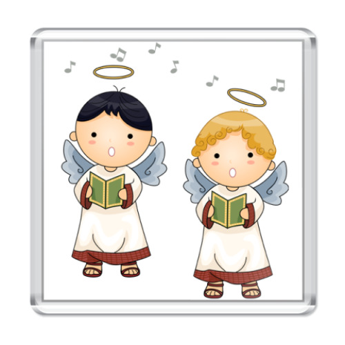 Магнит с принтом  Ангелочки