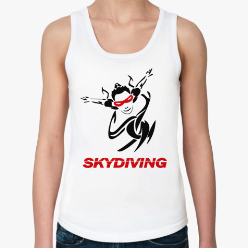 Женская майка с принтом SKYDIVING