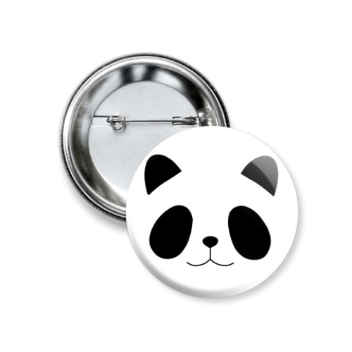Значок 37мм с принтом Панда