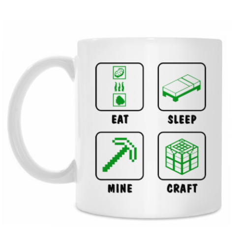 Кружка с принтом Minecraft