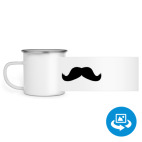 Кружка металлическая белая (круговая запечатка)