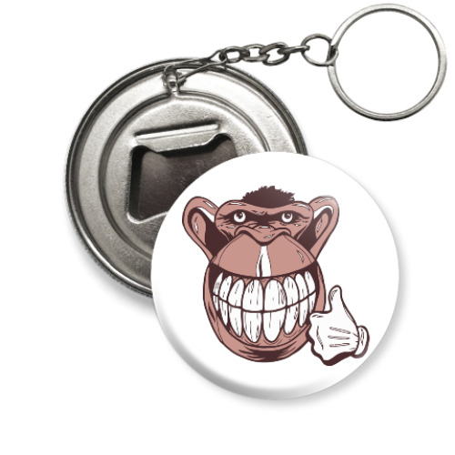 Брелок-открывашка с принтом Веселая обезьяна