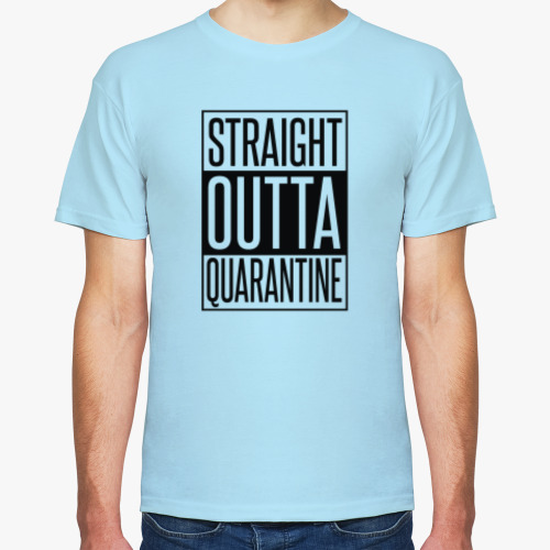Футболка с принтом STRAIGHT OUTTA QUARANTINE