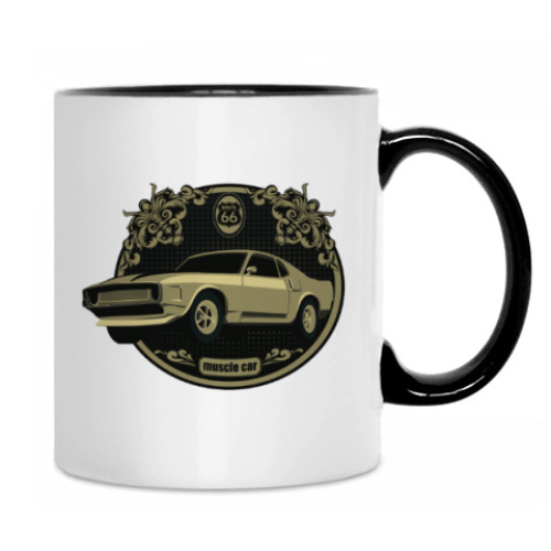 Кружка с принтом Muscle car