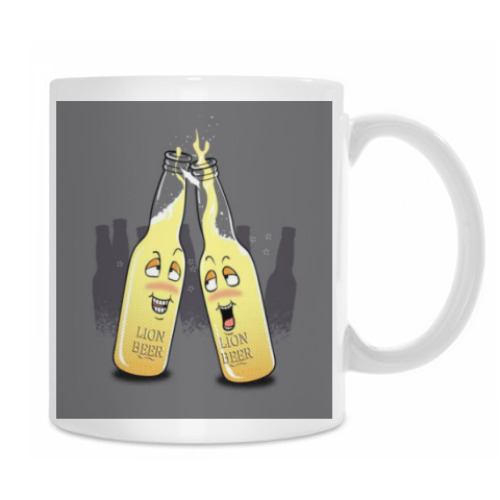 Кружка с принтом Lion beer
