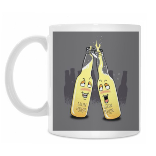 Кружка с принтом Lion beer