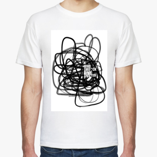 Футболка с принтом WhoTheF*ckMadeThis