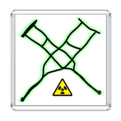 Магнит с принтом  'Атомные ходули'